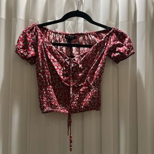 Floral Crop Top Tags on, size xxs